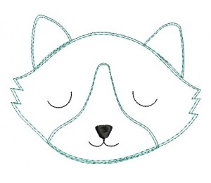 Stickdatei - Herr Fuchs Doodle Kopf